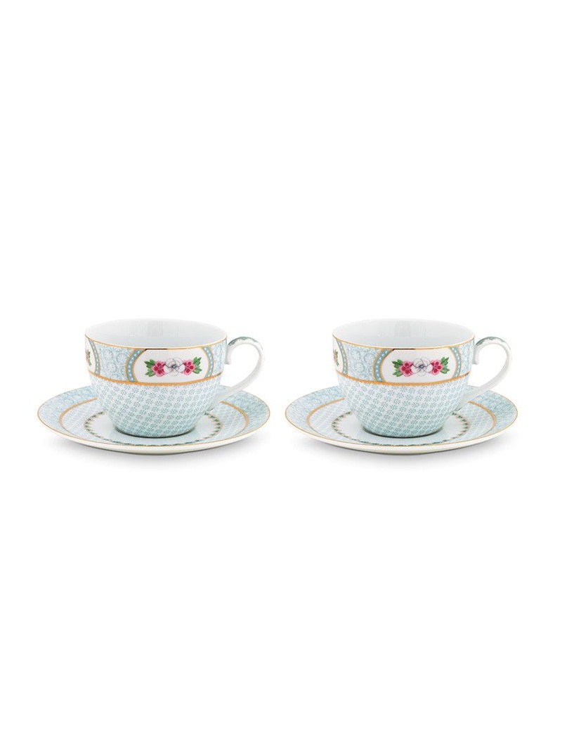 Pip Studio, set 2 tazze con piattino per capuccino/tè Blushing Birds r –  Crespi1977